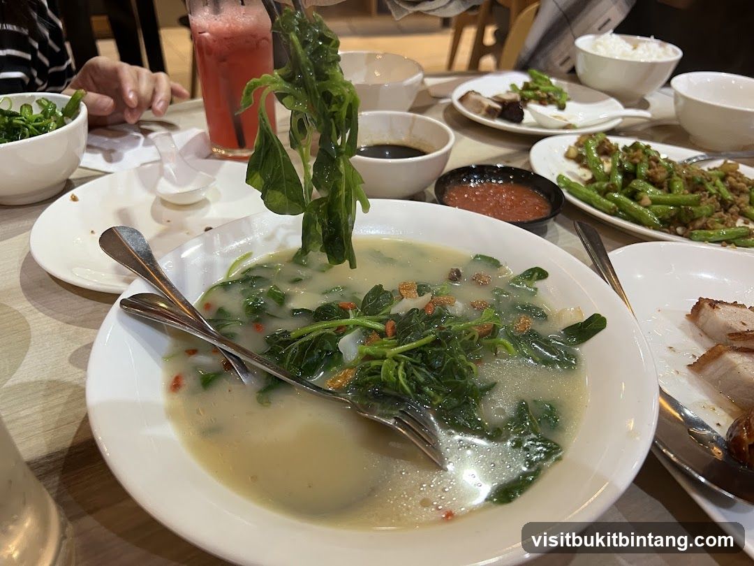 Meal with Soup and Side Dishes