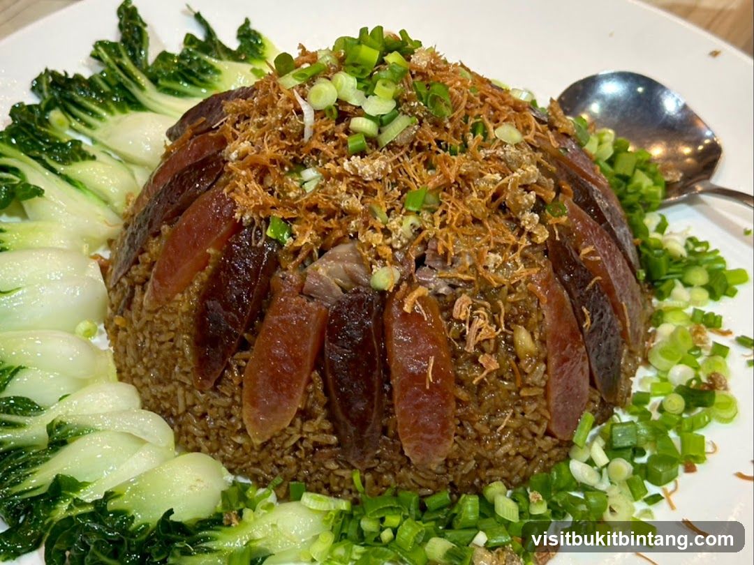 Steamed Rice with Chinese Sausage and Bok Choy