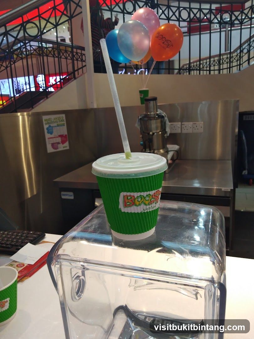 Juice cup with balloons