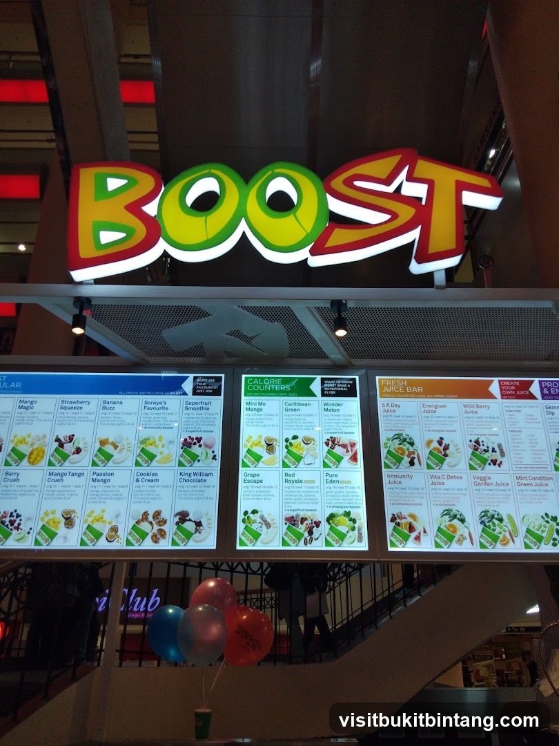 Boost Juice Bar Menu
