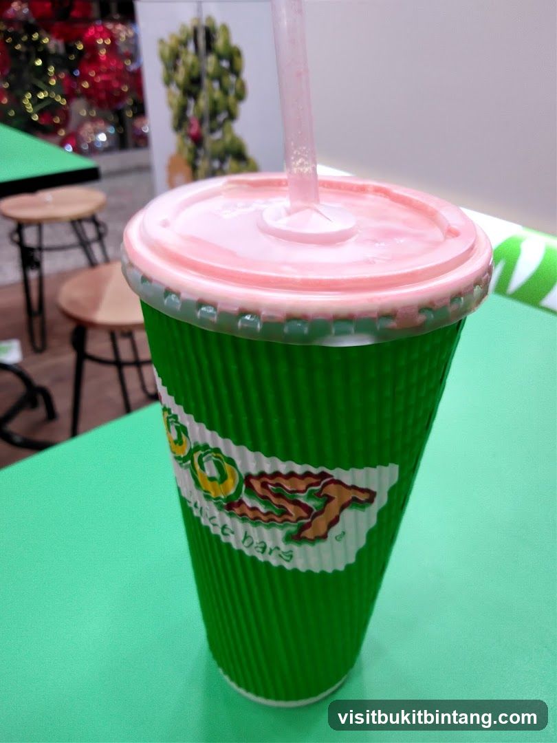 Juice cup on table