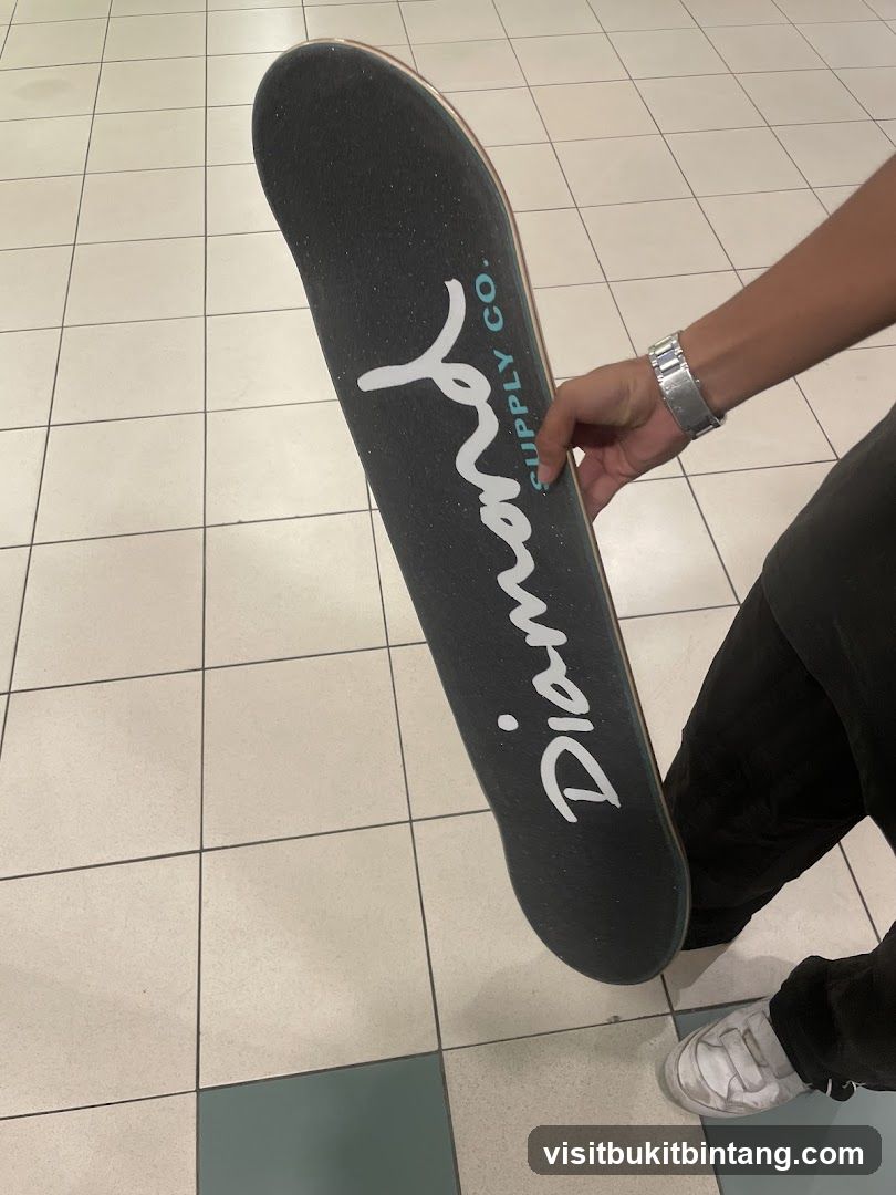 Skateboard with Diamond Supply Co. Logo