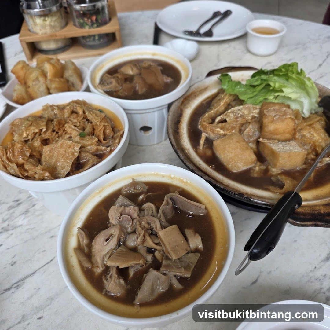 Table with various dishes