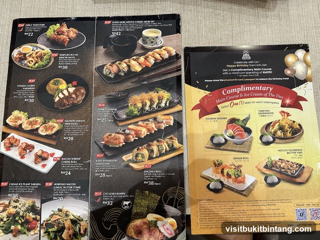 Ichi Zen Menu