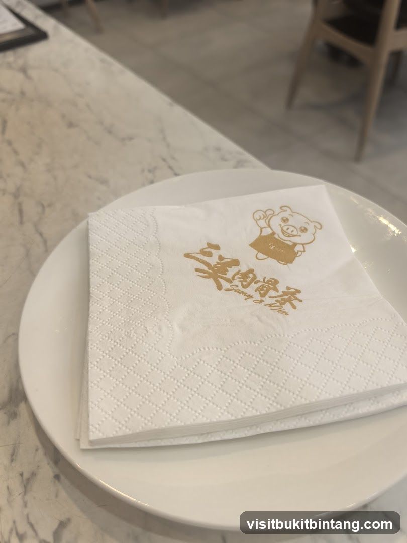 Napkin with Pig Logo