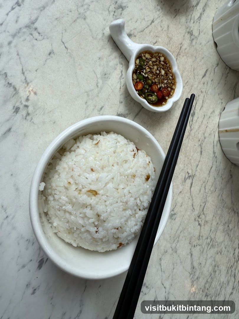 Rice and Dipping Sauce