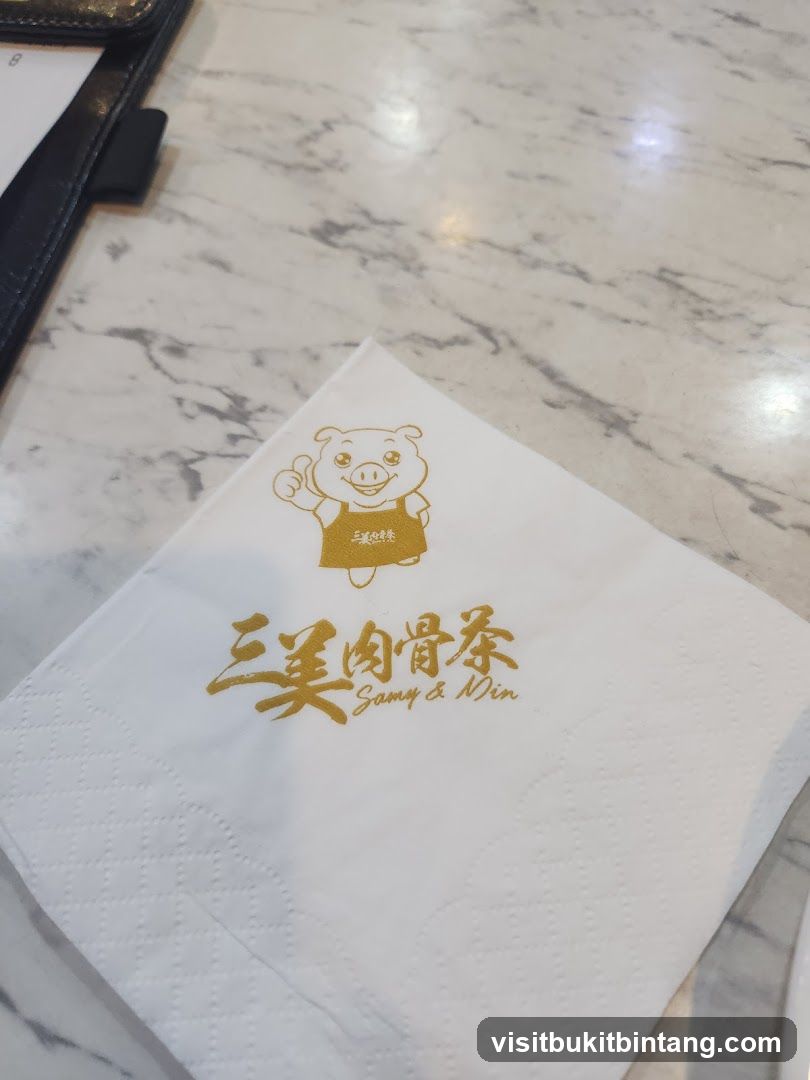 Napkin with logo