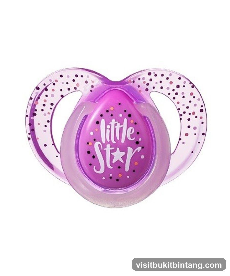 Purple Pacifier with "Little Star" Design