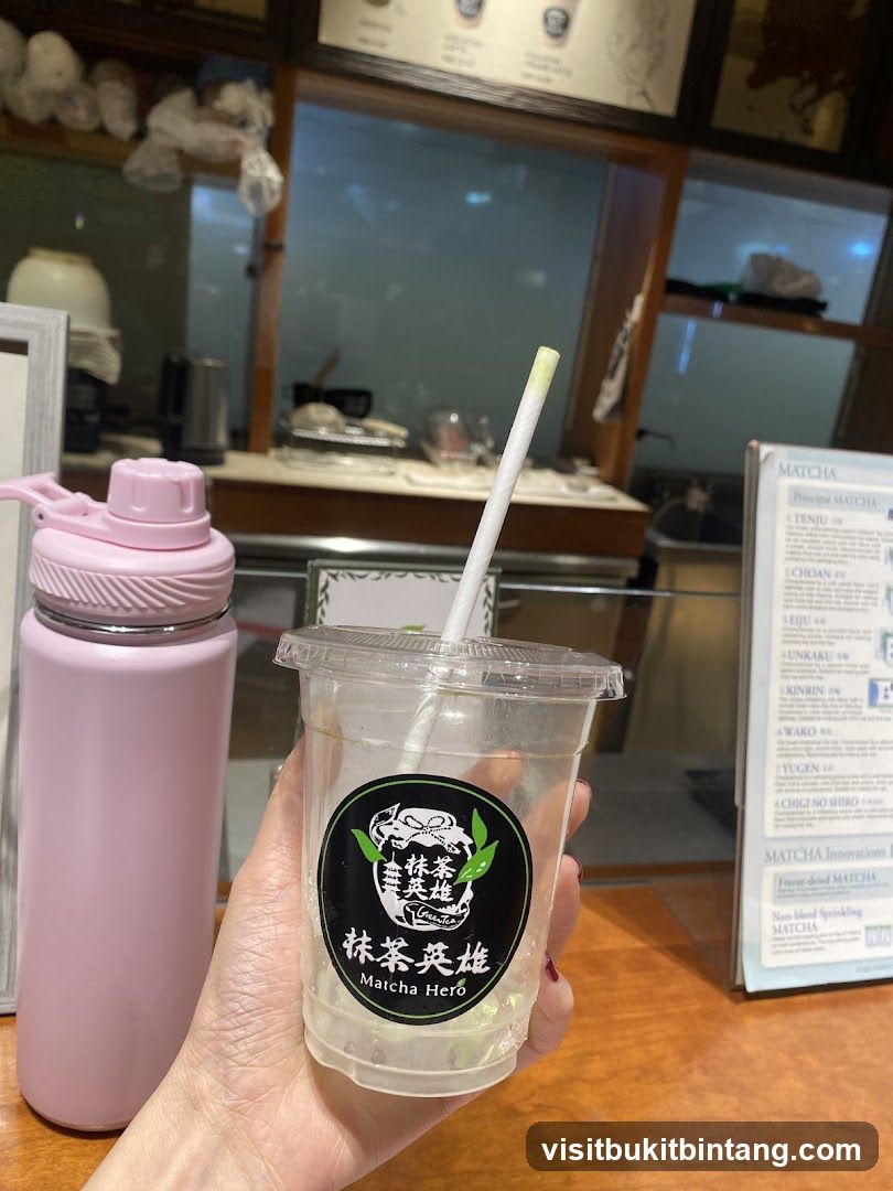 Matcha Hero Drink Cup and Menu