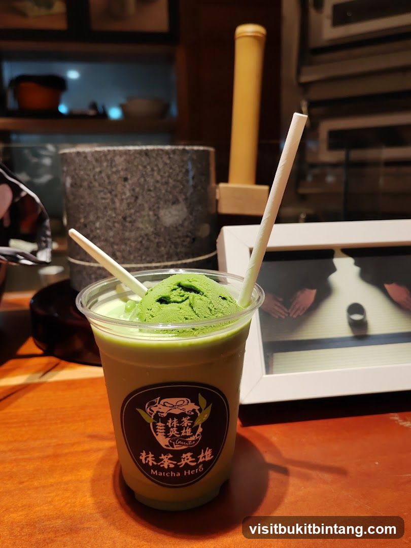 Matcha Drink with Ice Cream