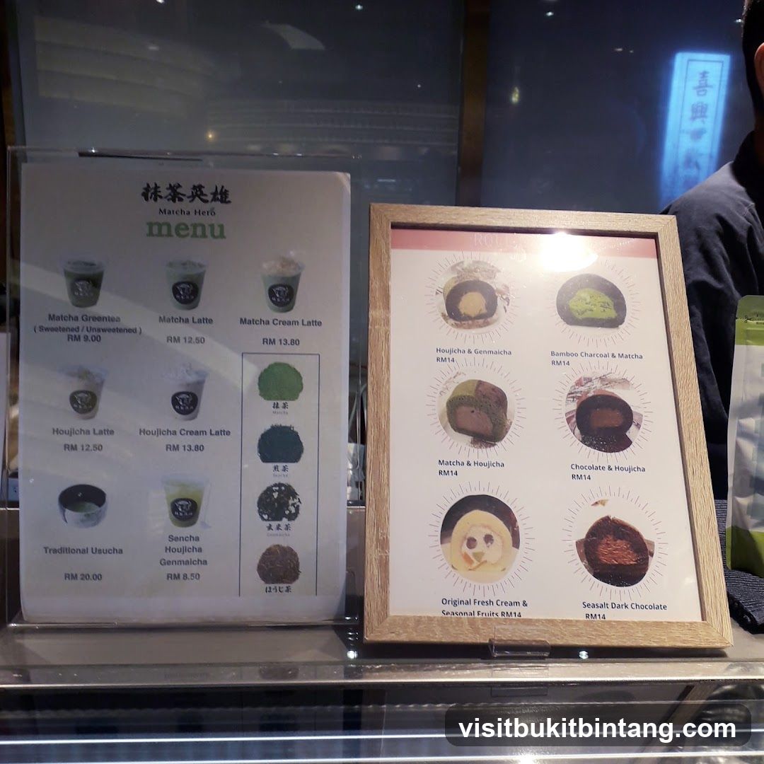 Matcha Hero Menu