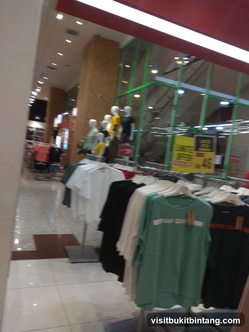 T-shirts on display in a store