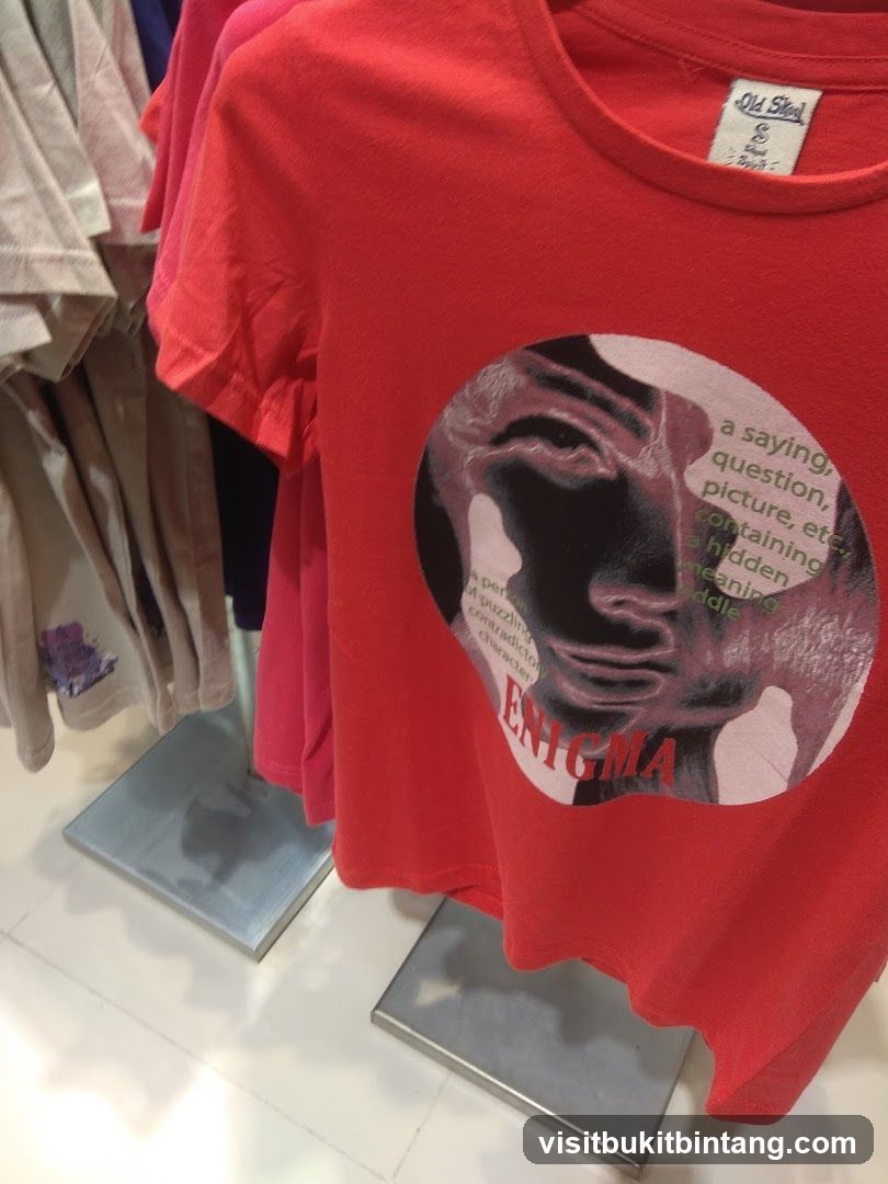 Red T-shirt with graphic print