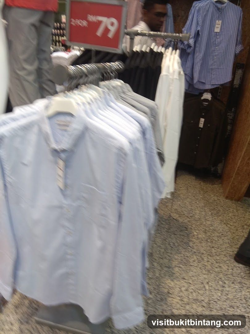 Shirts on display
