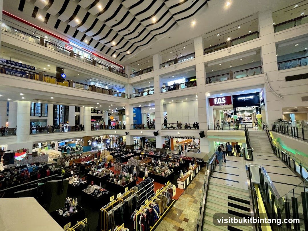 Interior of a multi-level shopping mall