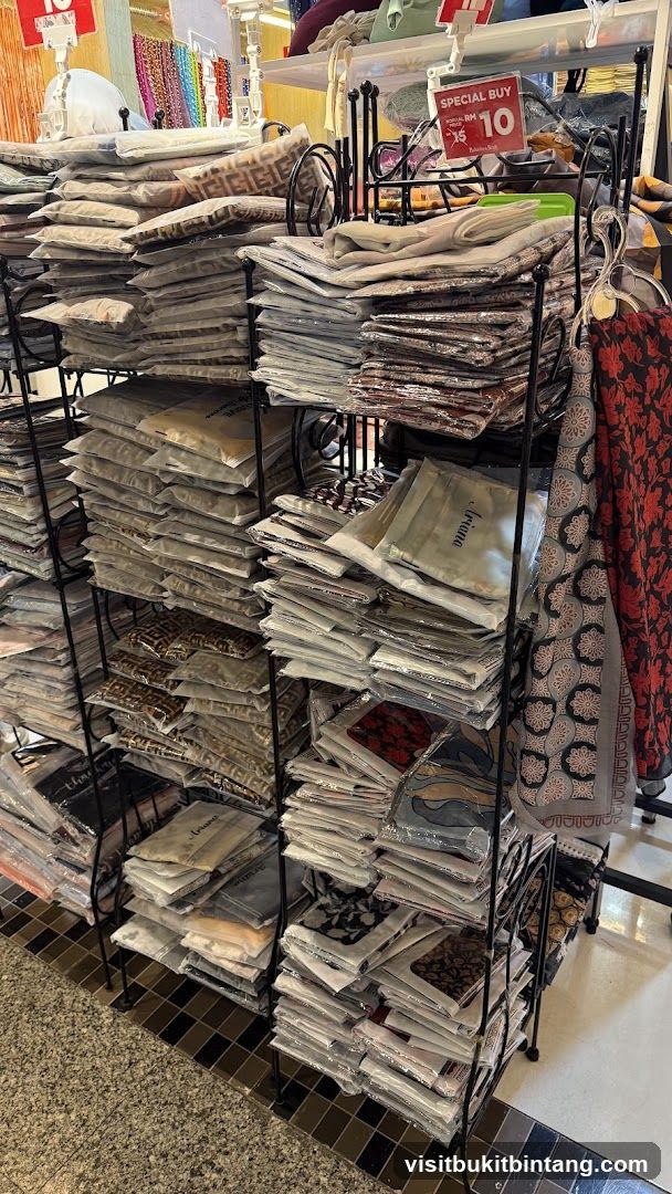 Shelves of Packaged Textiles