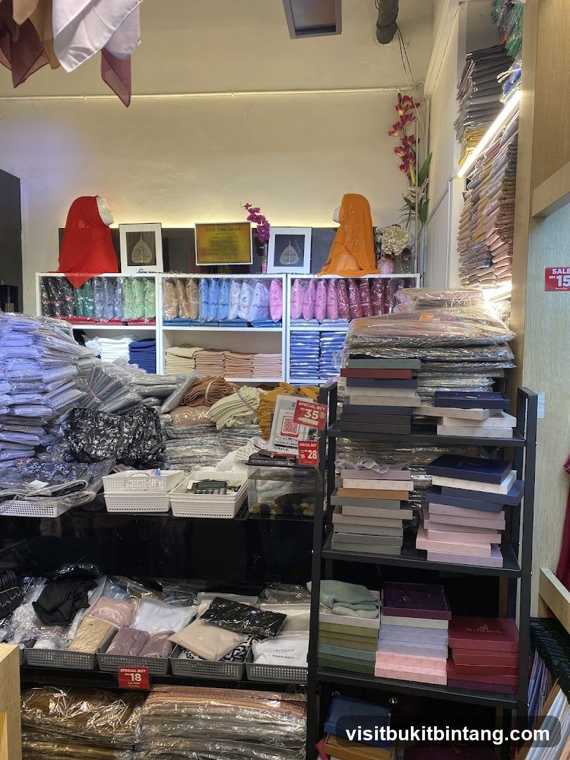 Store Interior with Hijabs and Accessories