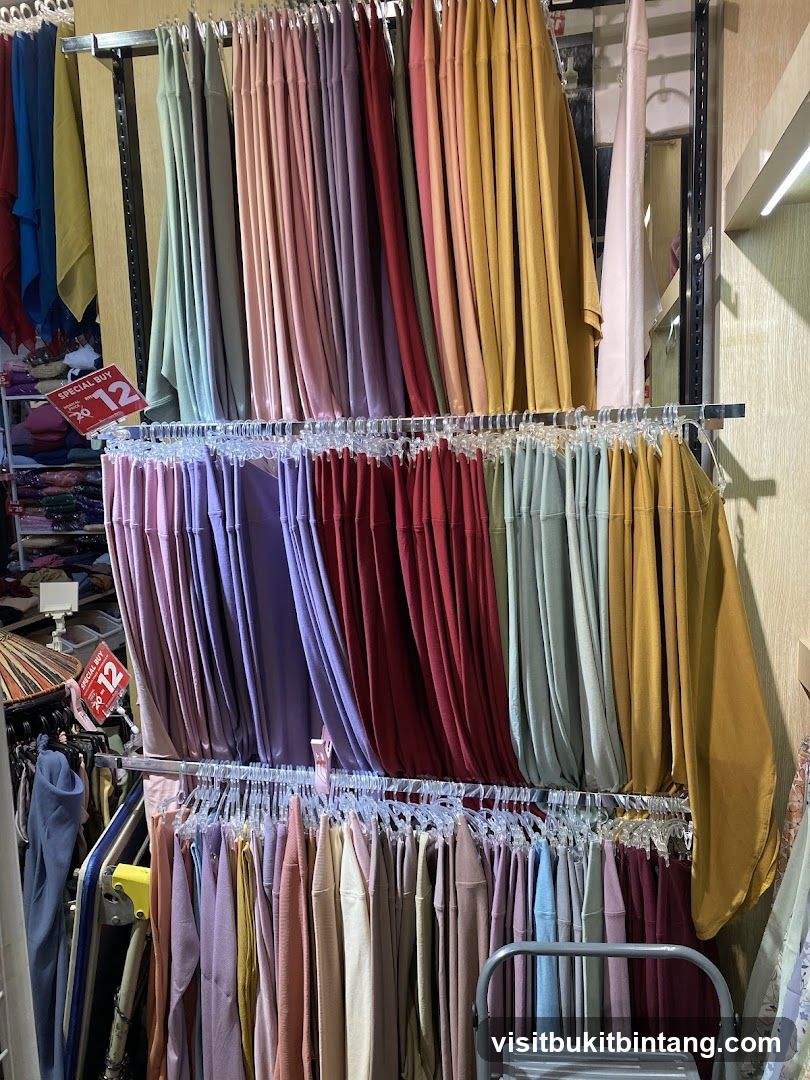 Colorful Scarves and Clothing Display