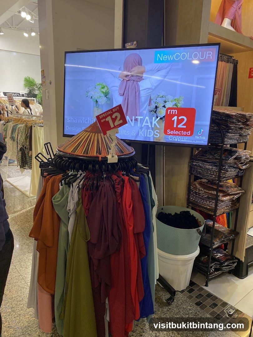 Clothing Display with Advertisement