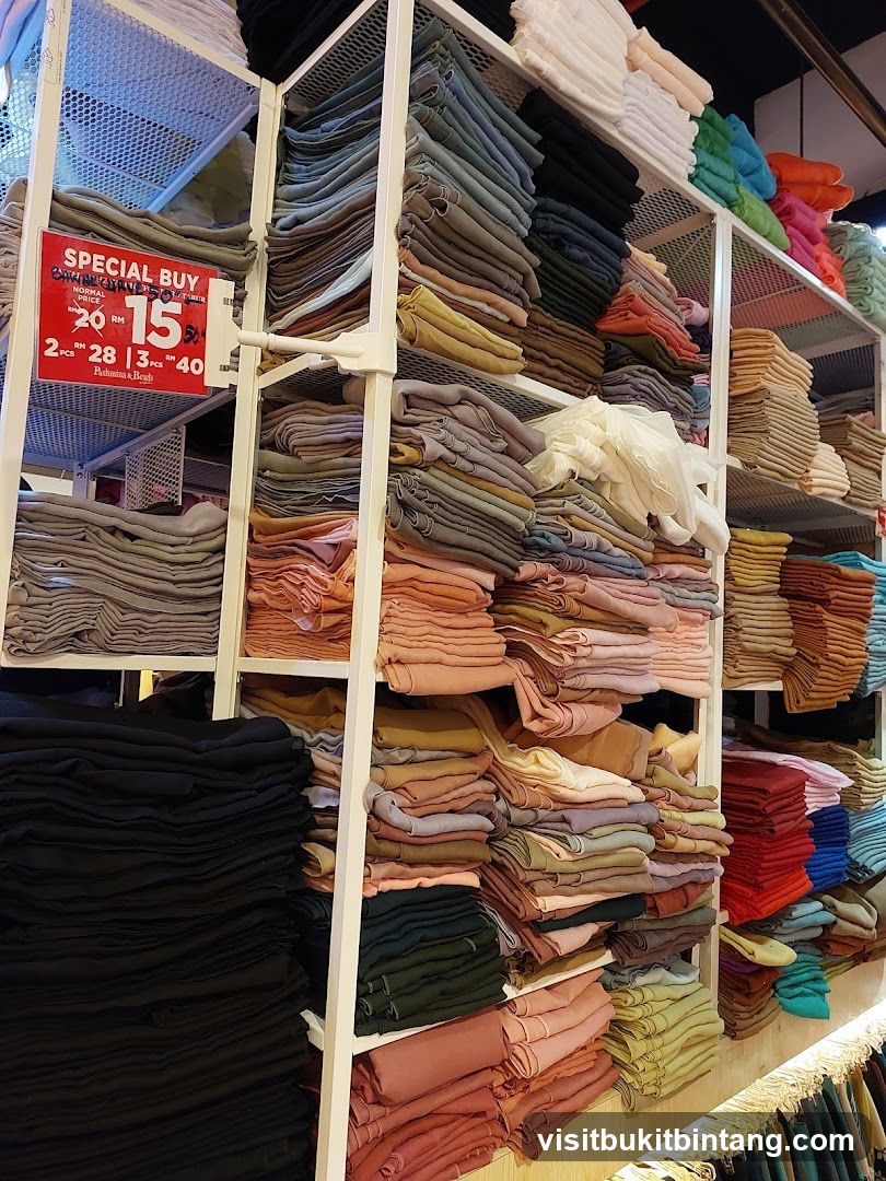 Folded Fabrics on Shelves