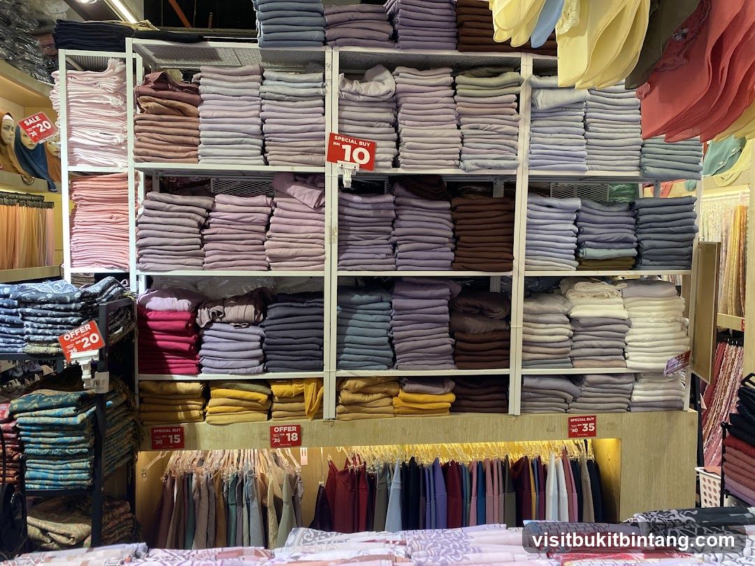 Folded fabrics and clothing display