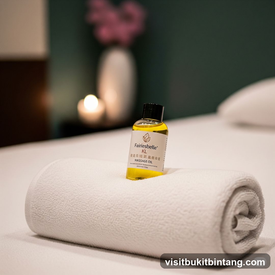 Massage Oil Bottle on Towel