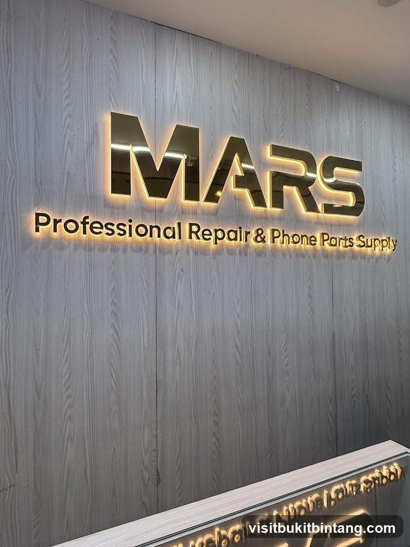 MARS Professional Repair & Phone Parts Supply Sign