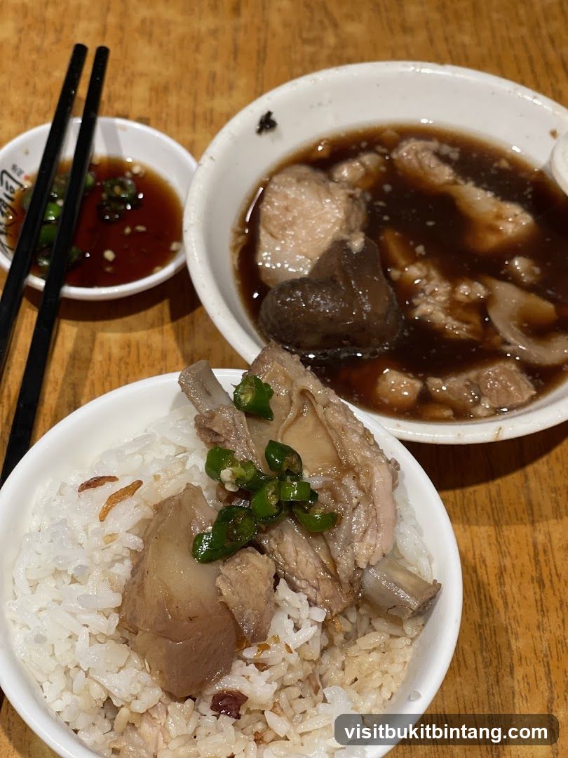 Pork Ribs with Rice and Soup