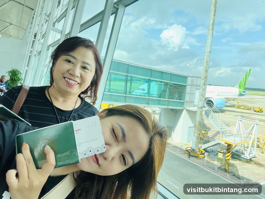 Two Women at Airport Gate