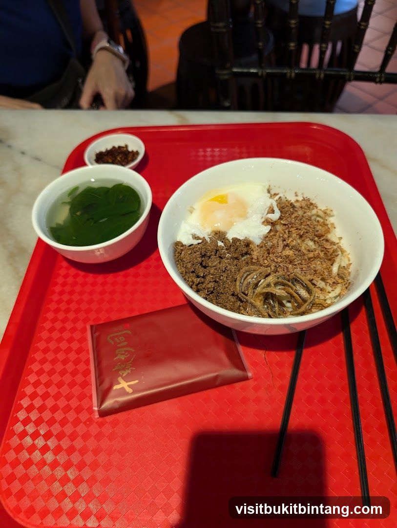 Noodle Dish with Egg and Soup