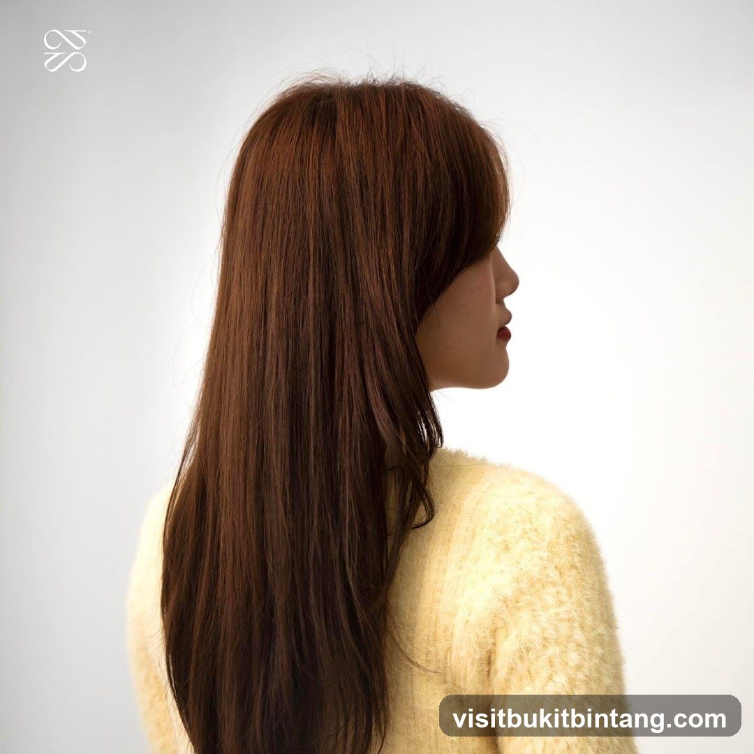 Woman with long brown hair