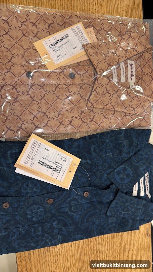 Two patterned shirts
