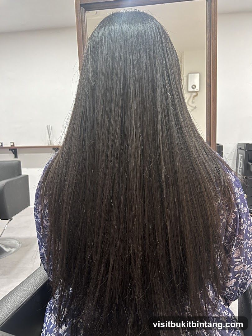 Woman's long dark hair