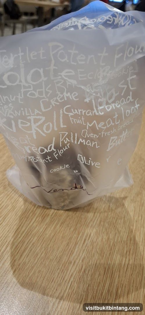 Bag with handwritten text
