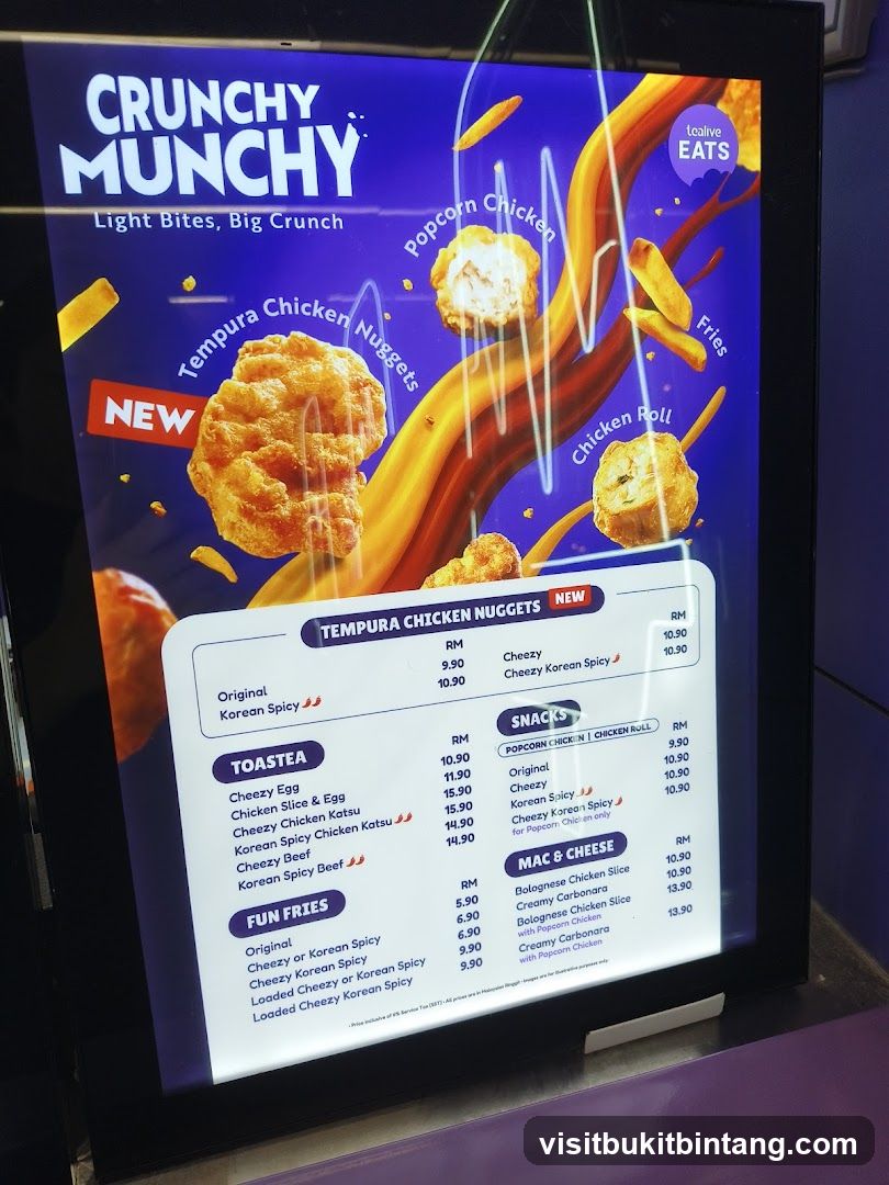Crunchy Munchy Menu