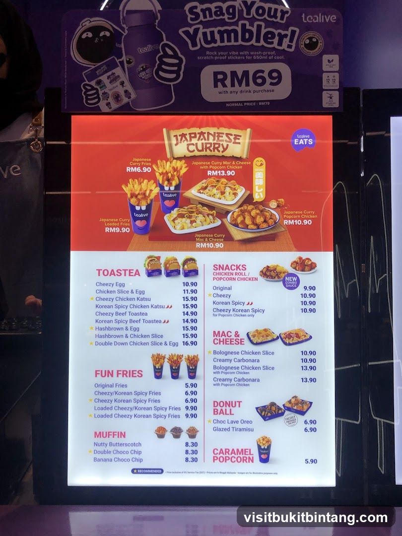 Tealive Menu