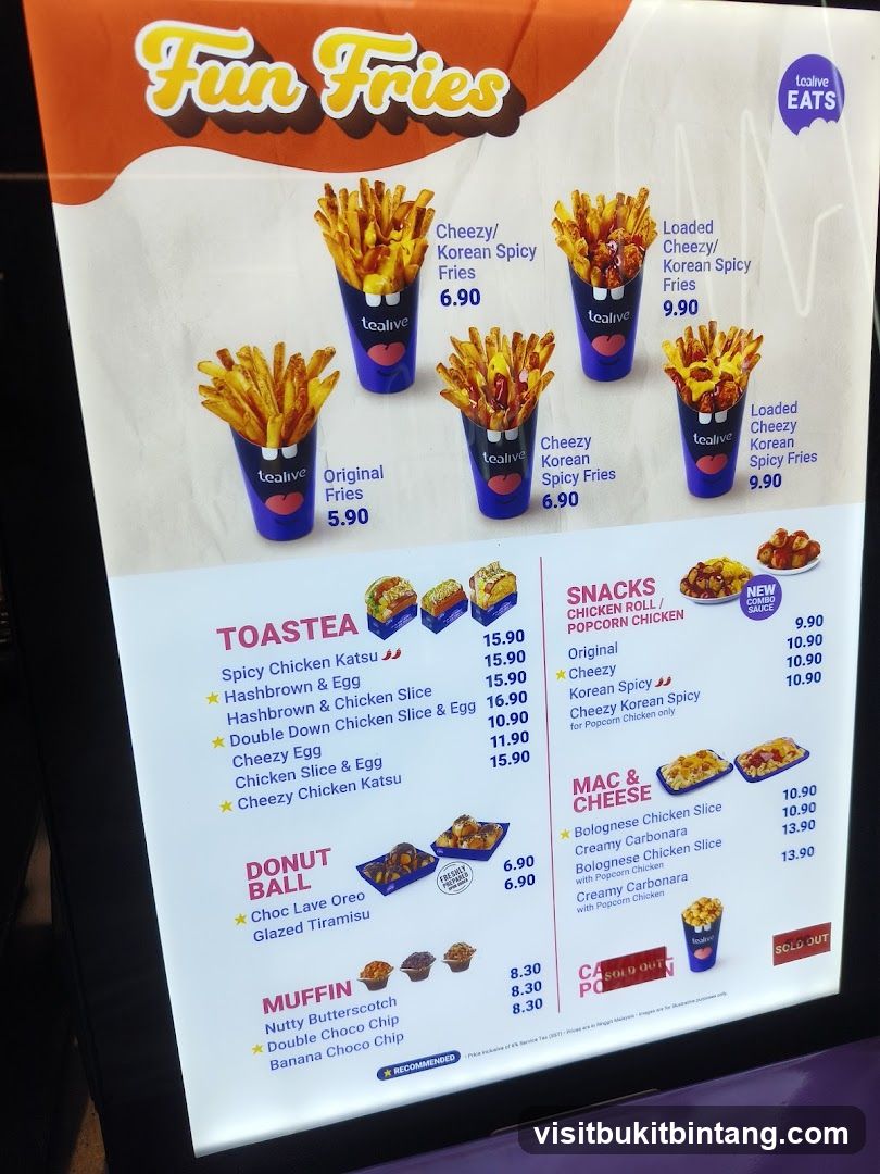 Fun Fries Menu