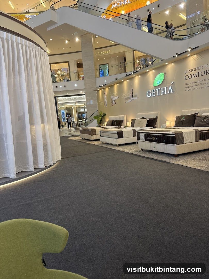 Mattress Display in a Mall