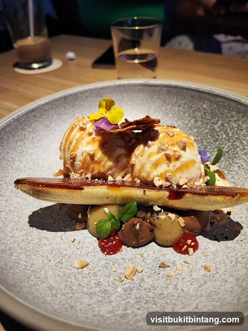 Dessert with Ice Cream and Banana
