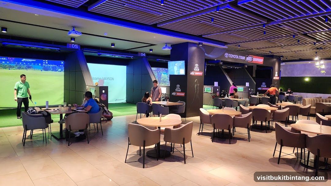 Indoor Golf Driving Range with Seating Area