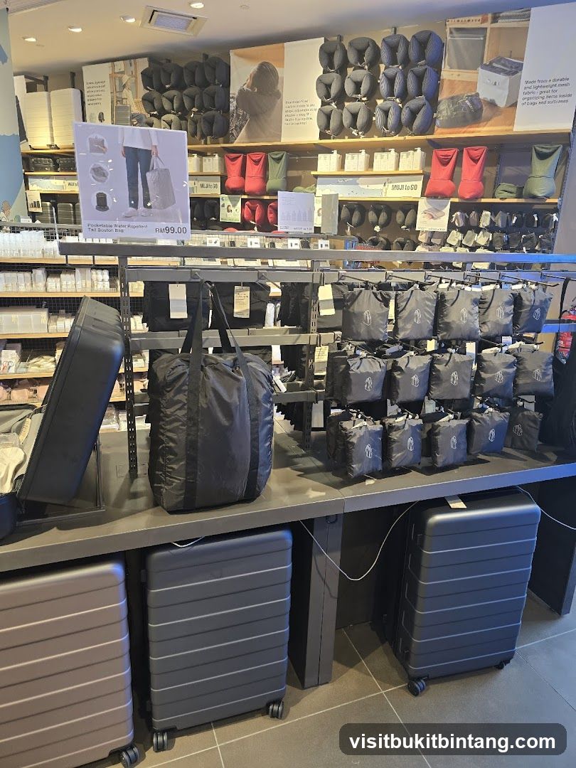 Store Display of Luggage and Travel Accessories