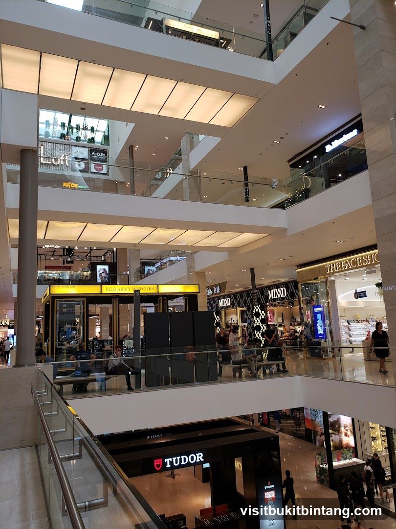 Interior of a multi-level shopping mall