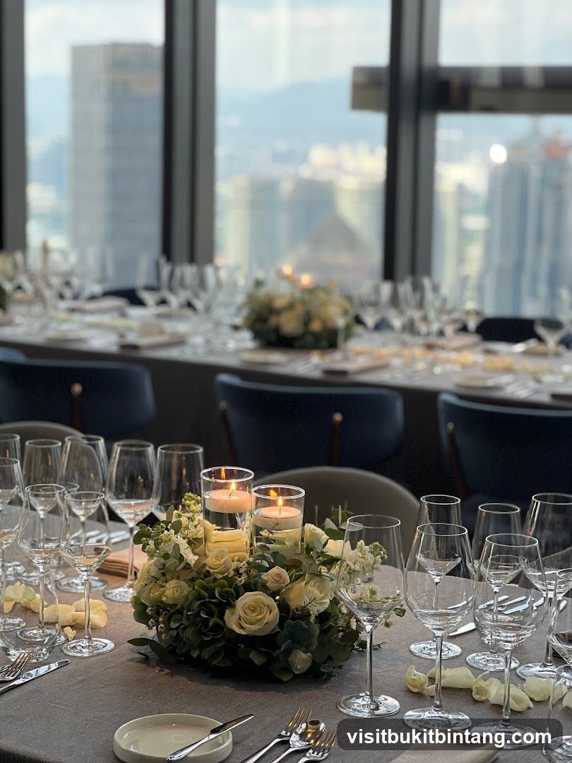 Elegant Table Setting with City View