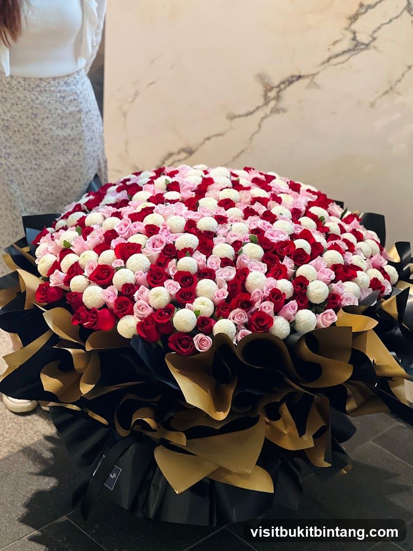 Large Bouquet of Roses and Chrysanthemums