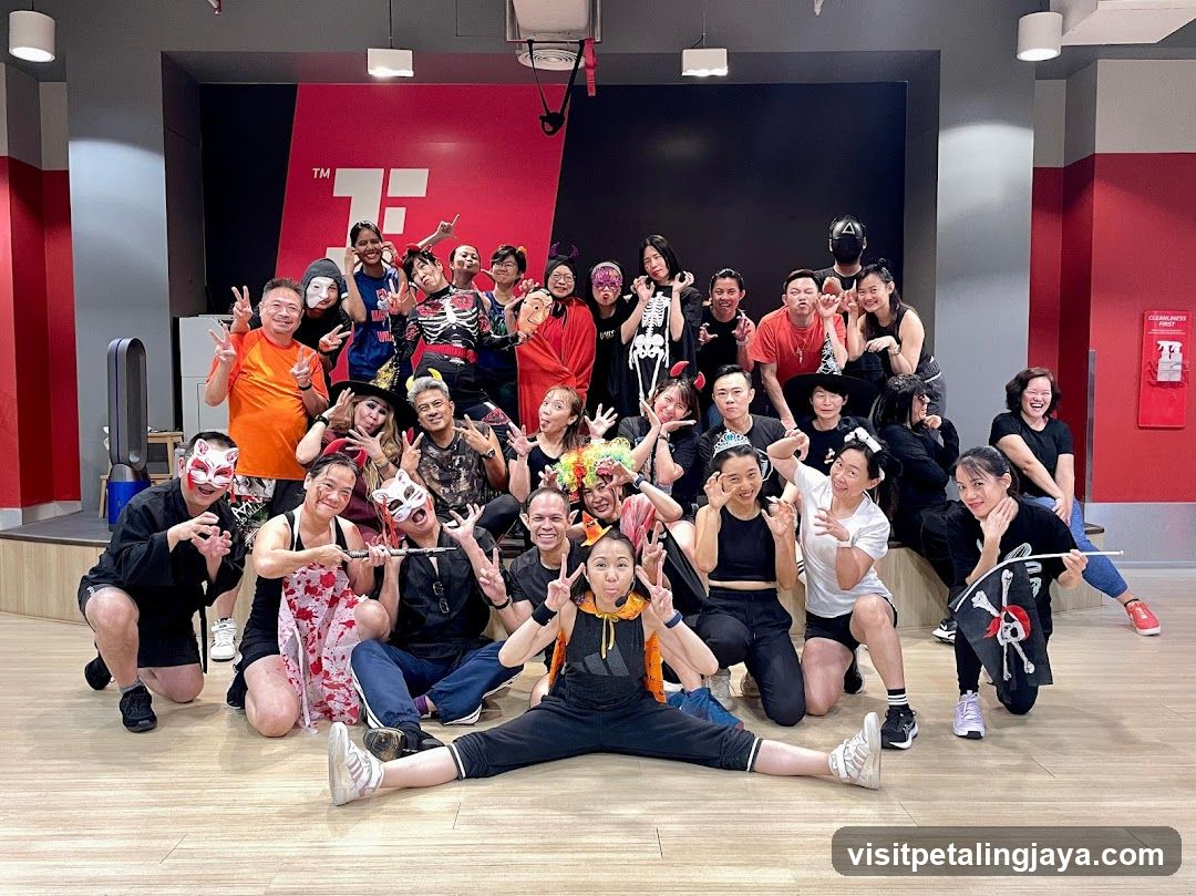 Group photo in dance studio