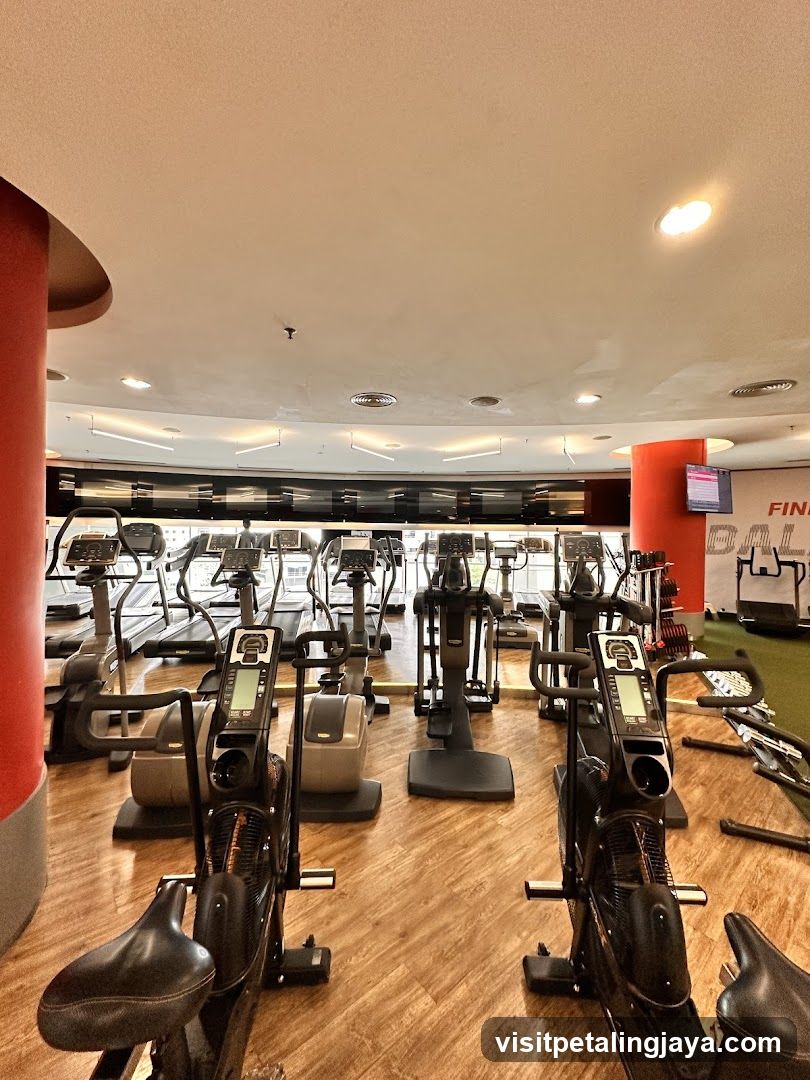 Gym Interior with Exercise Equipment
