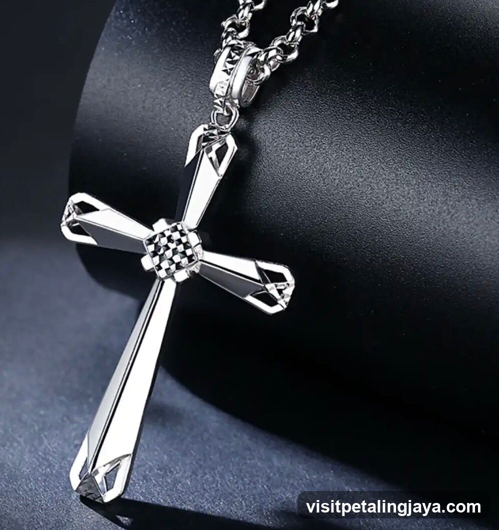 Silver Cross Pendant Necklace