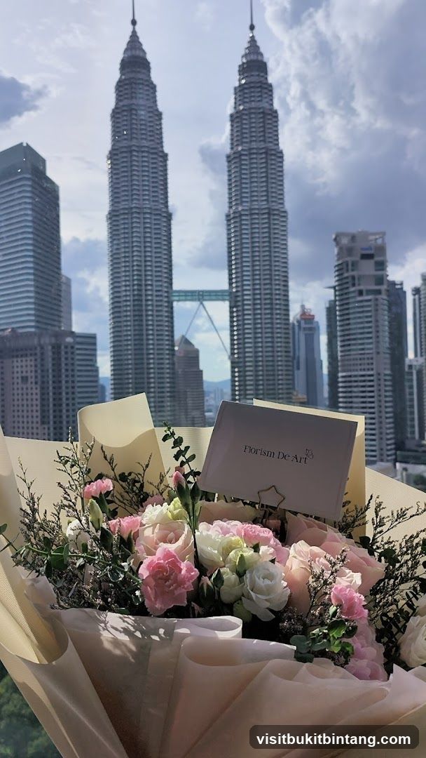Bouquet with City Skyline