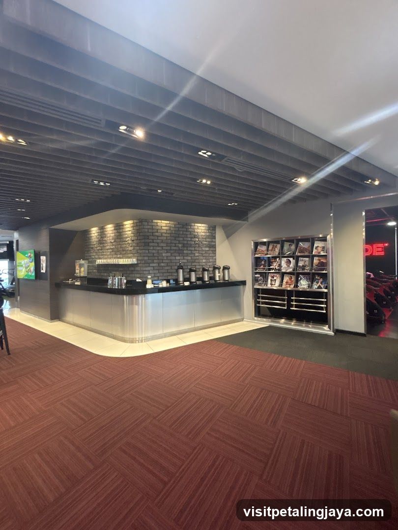 Interior of a modern lounge or cinema lobby