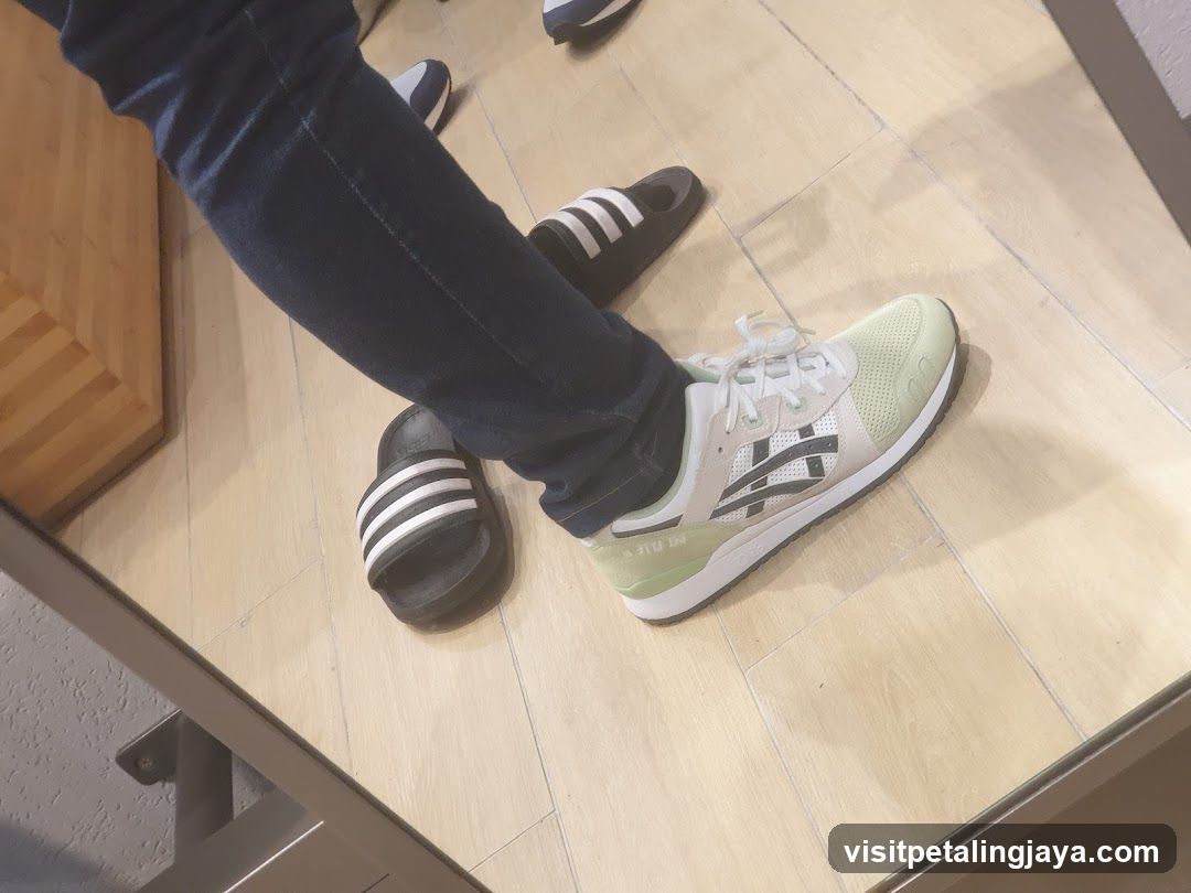 Shoe display in store
